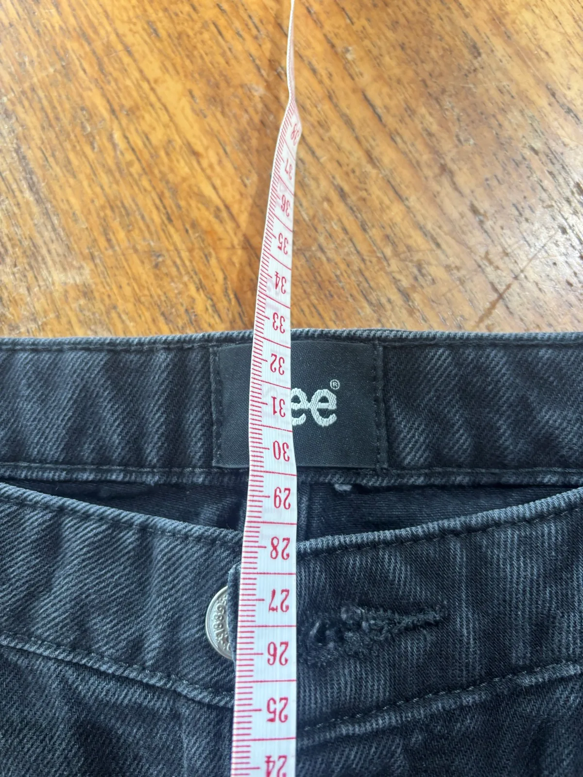 Lee Mid Slim Straight Ladies Jeans Black Drift Wash Size 12 – photo 9