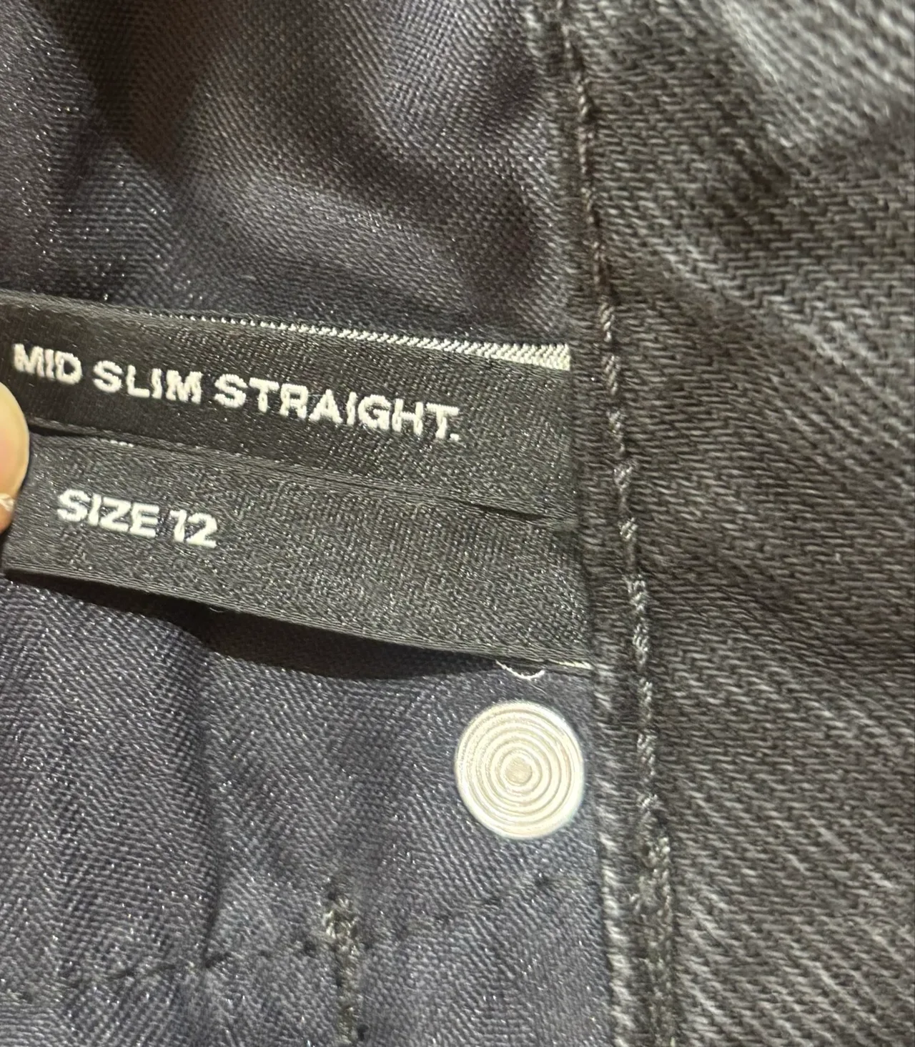 Lee Mid Slim Straight Ladies Jeans Black Drift Wash Size 12 – photo 3