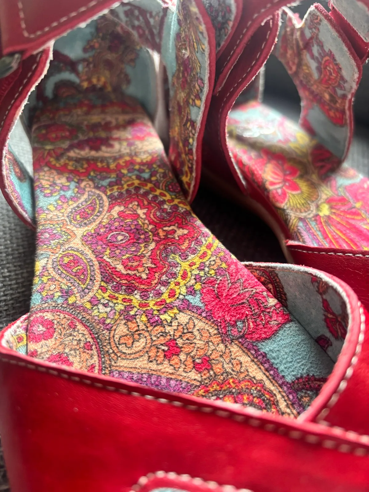 "DV8 by Dolce Vita 'Kamcord' Red Strappy Crossover Wedge Sandals" – photo 5