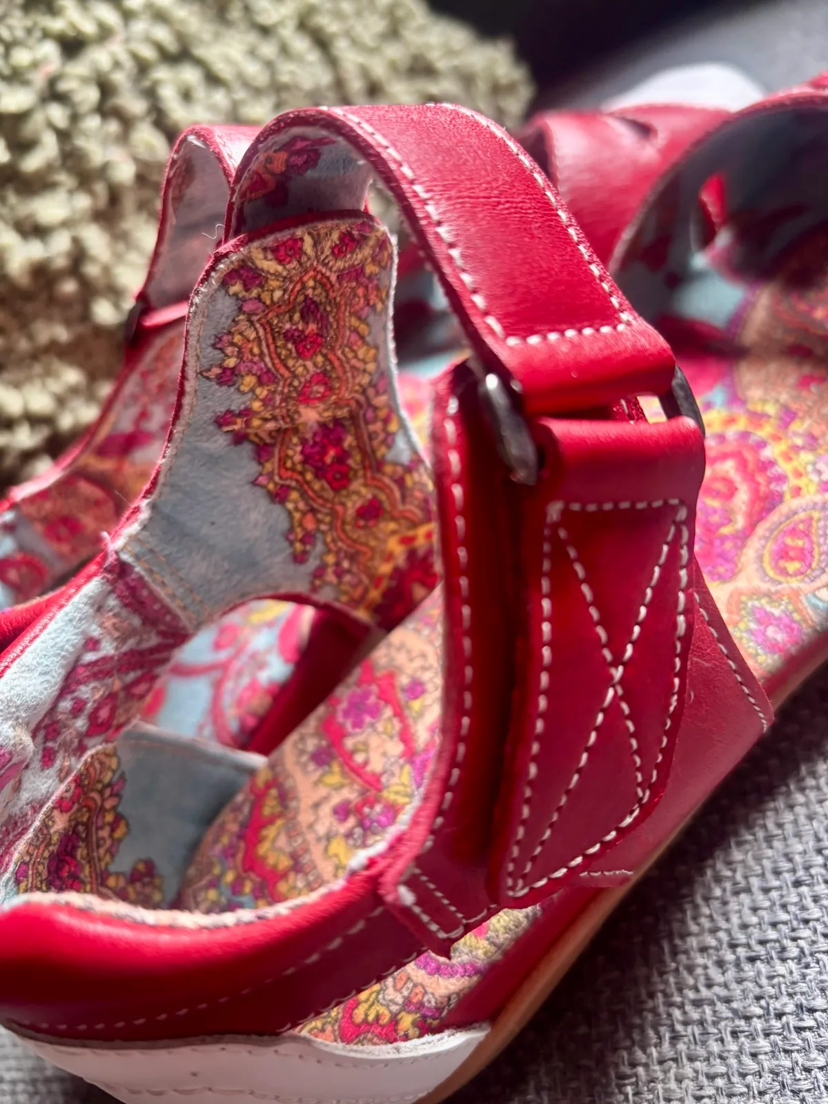 "DV8 by Dolce Vita 'Kamcord' Red Strappy Crossover Wedge Sandals" – photo 3