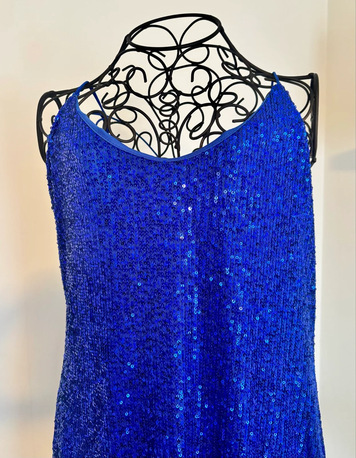 Cobalt Blue Sequin Mini Dress – photo 2