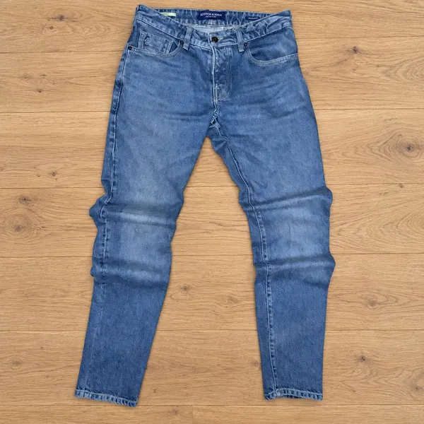 Scotch & Soda Ralston Slim Fit Jeans Mens W30 L32 Blue Wash Button Fly