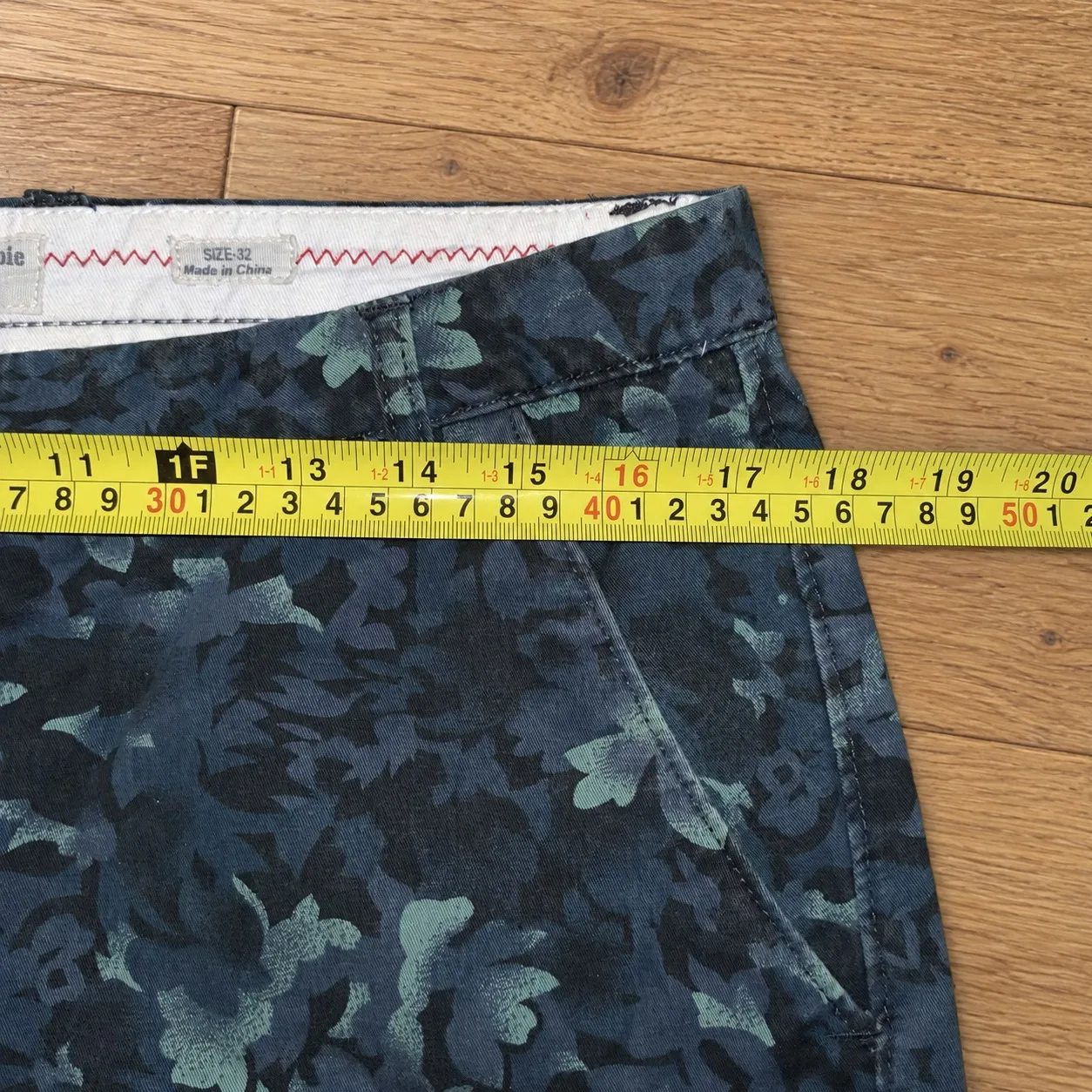 Abercrombie & Fitch Mens Floral Chino Shorts W32 Navy Blue Green – photo 3