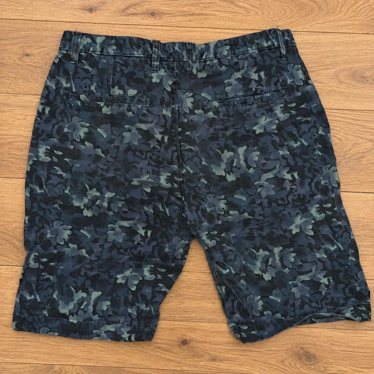 Abercrombie & Fitch Mens Floral Chino Shorts W32 Navy Blue Green – photo 5