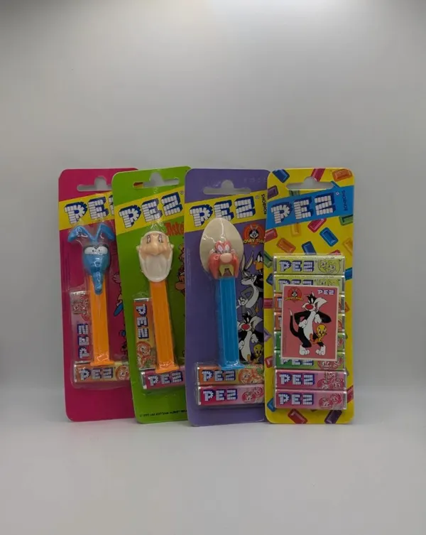 Vintage PEZ  Looney Tunes Yosemite Sam Asterisk Getafix Pink Panther Aardvark
