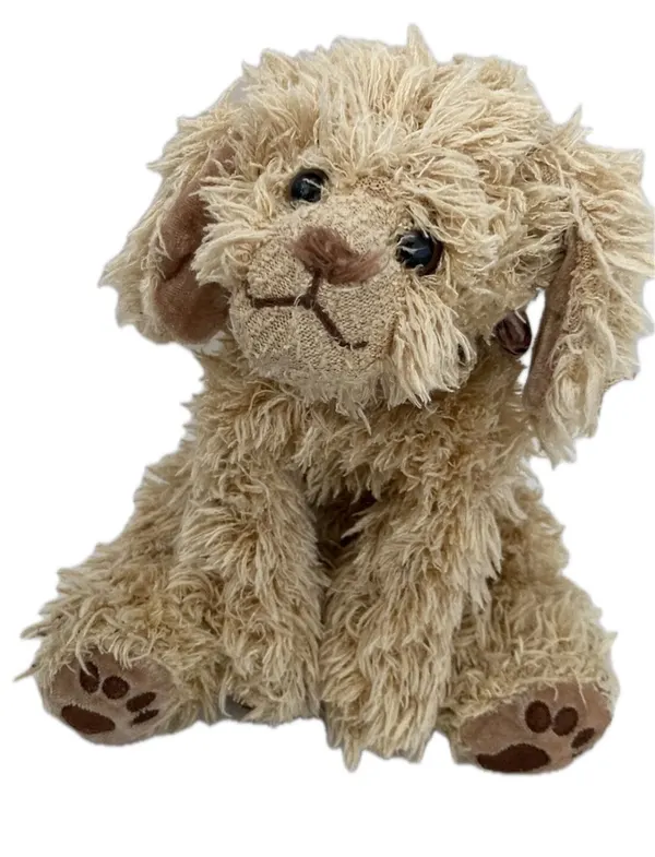 PLUSH Dog Puppy Soft Toy. Newborn Christening Gift. Steamed & Sanitised. EUC