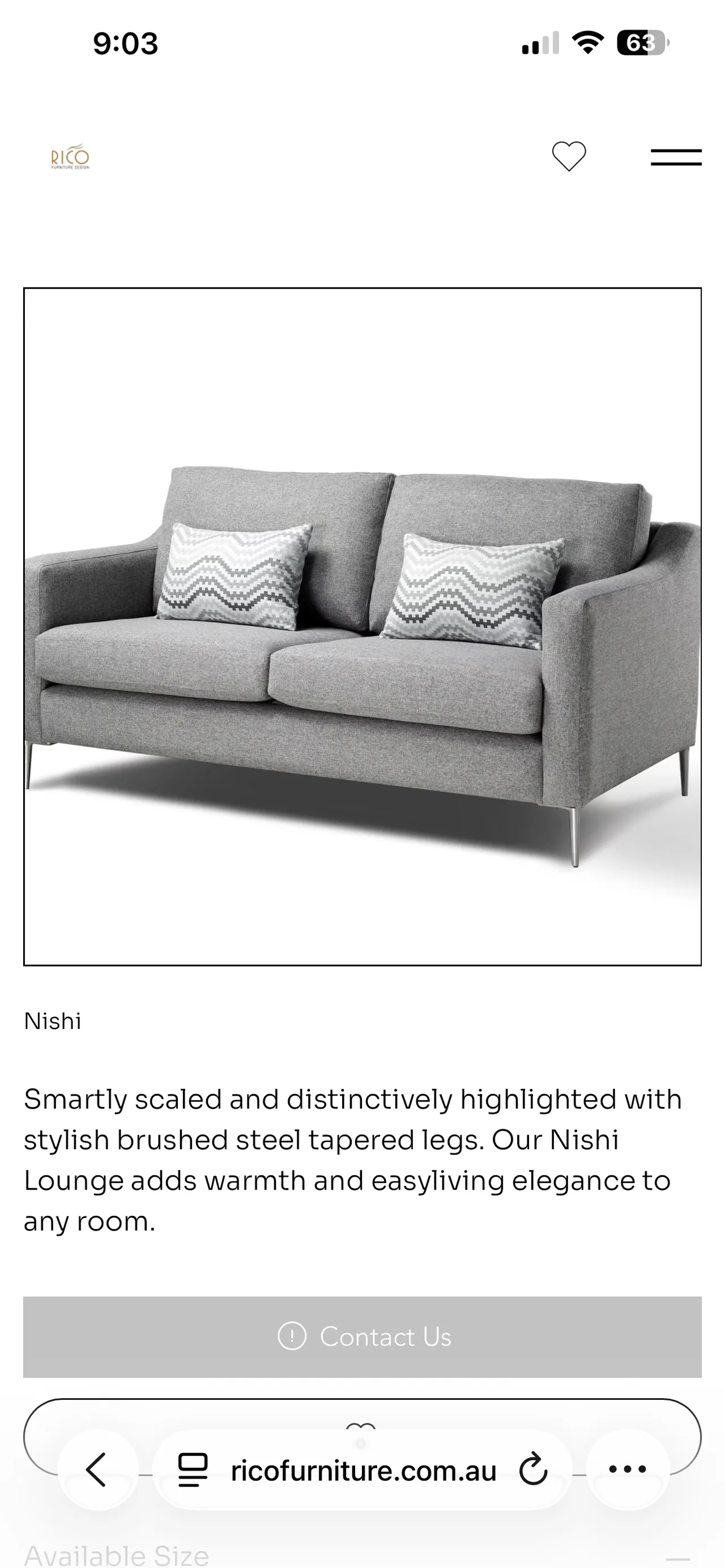 GREY 2.5 SEATER SOFA — photo 3