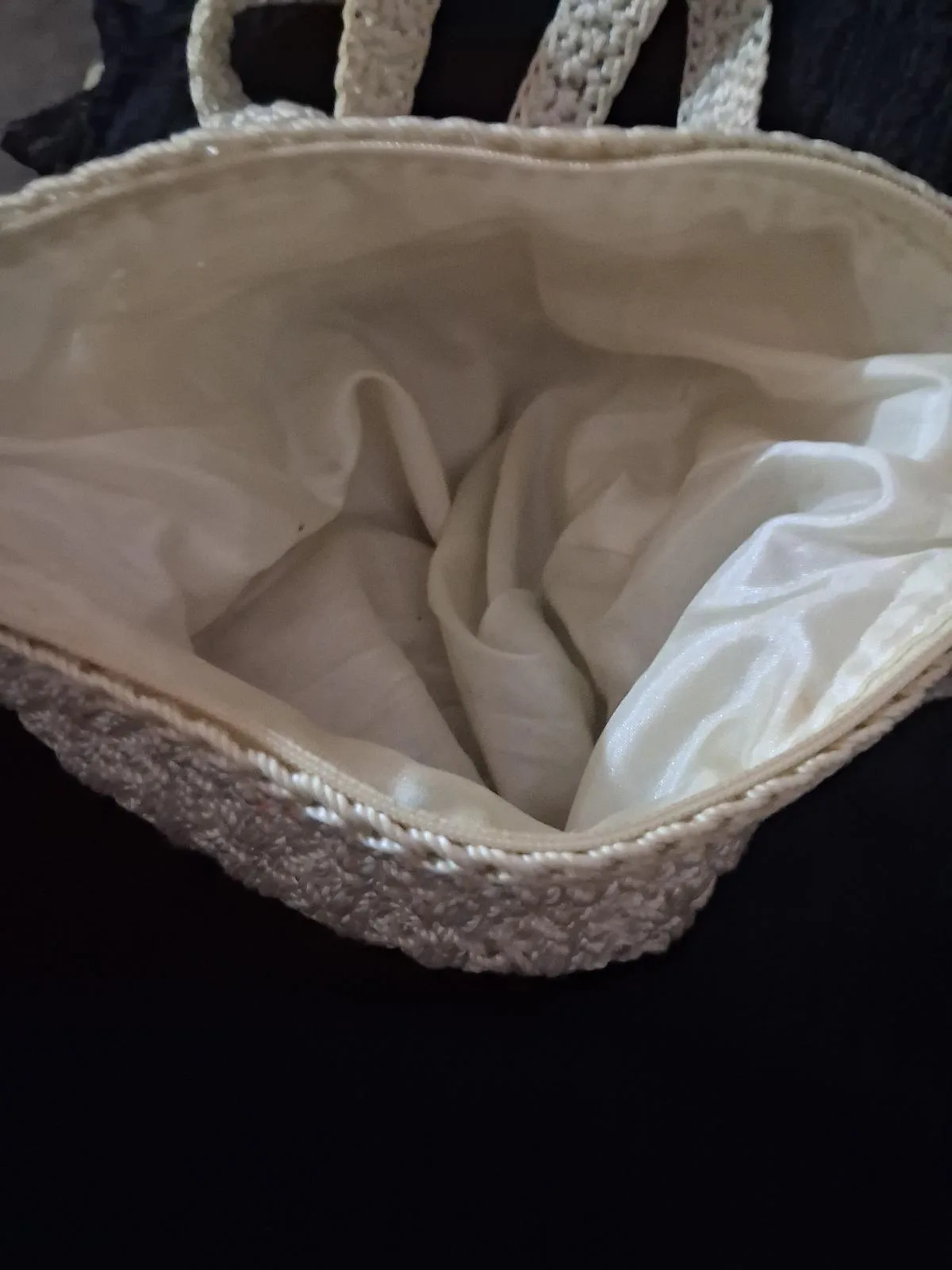 Macrame cream shoulder bag – photo 3