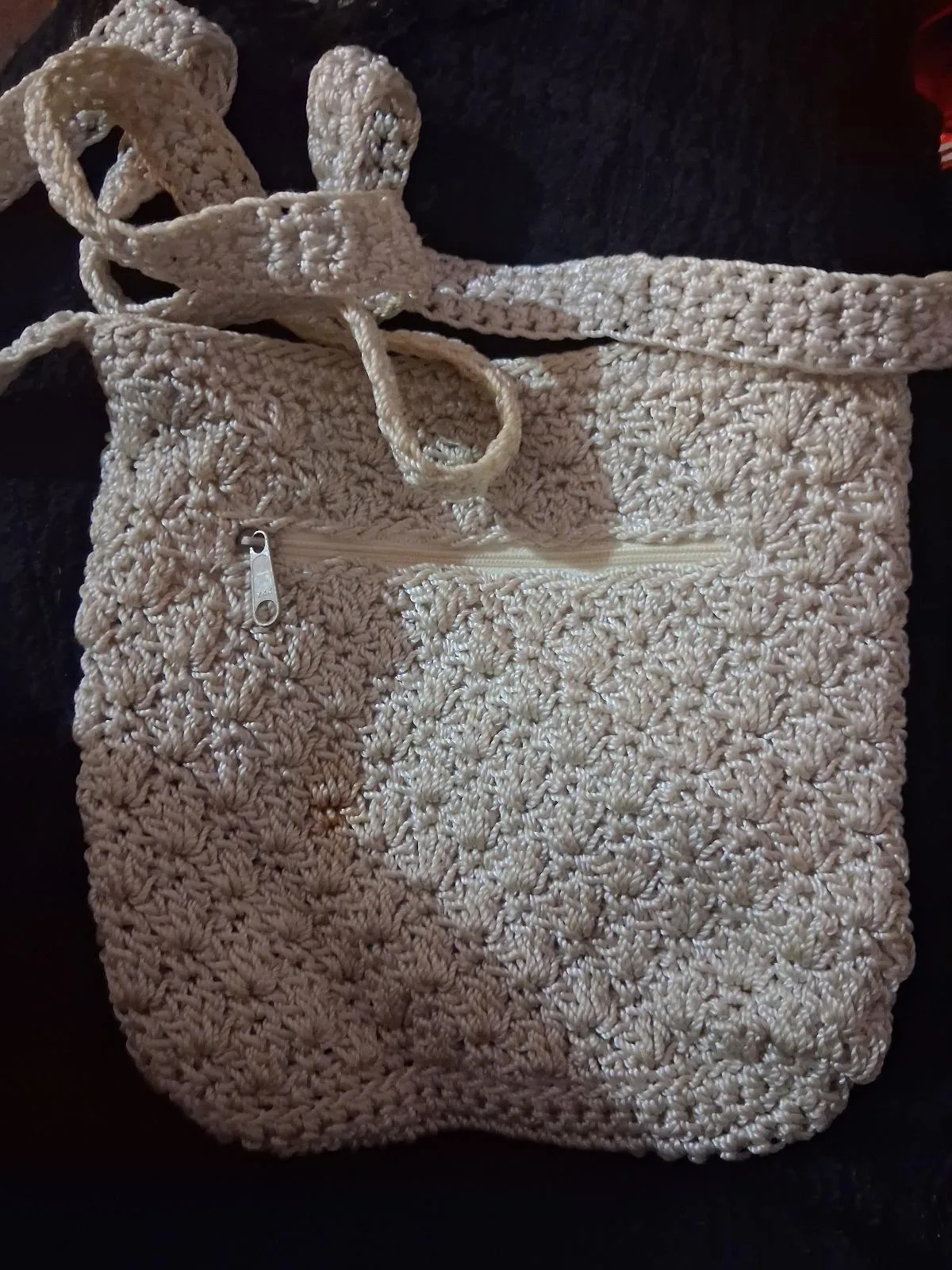 Macrame cream shoulder bag – photo 2