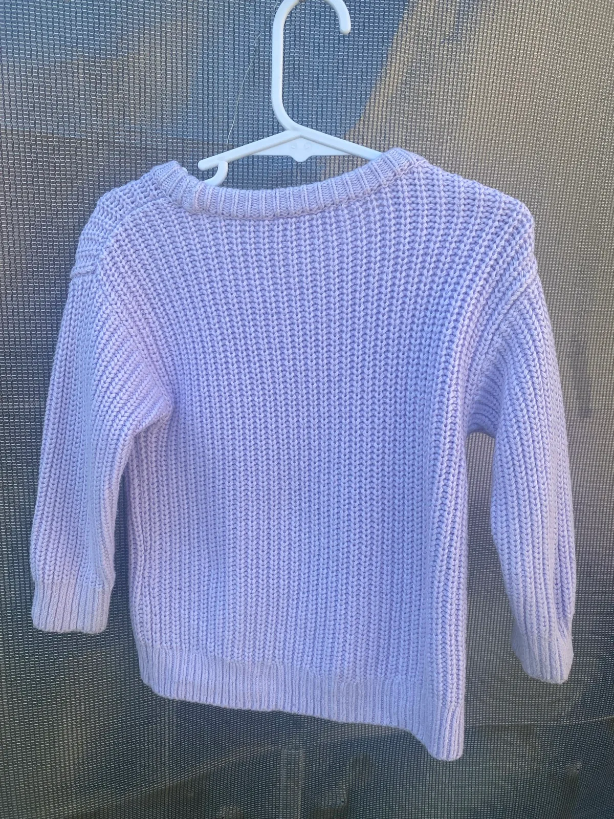 Seed Heritage girls purple cable knit crew neck pullover jumper. – photo 2