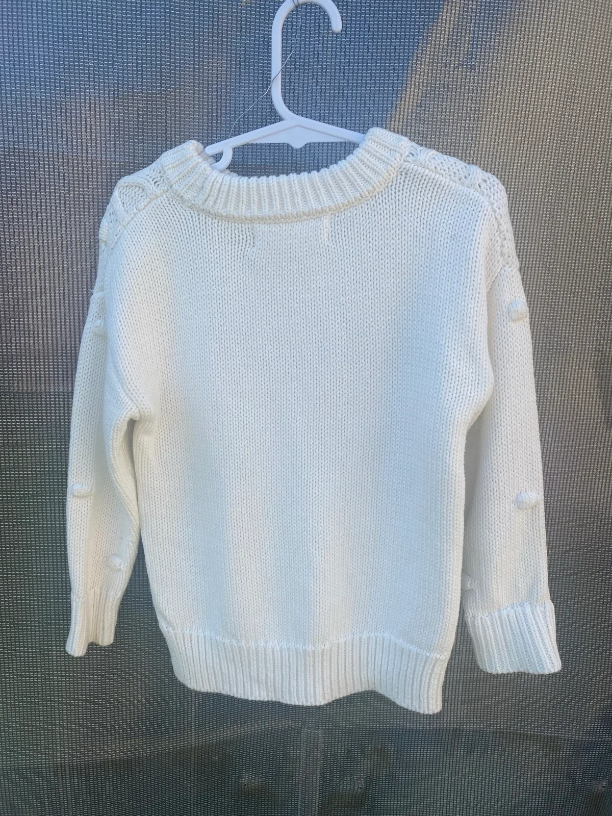 Cotton on kids baby knit cotton cable pullover crew neck jumper white.Size 2-3 – photo 2