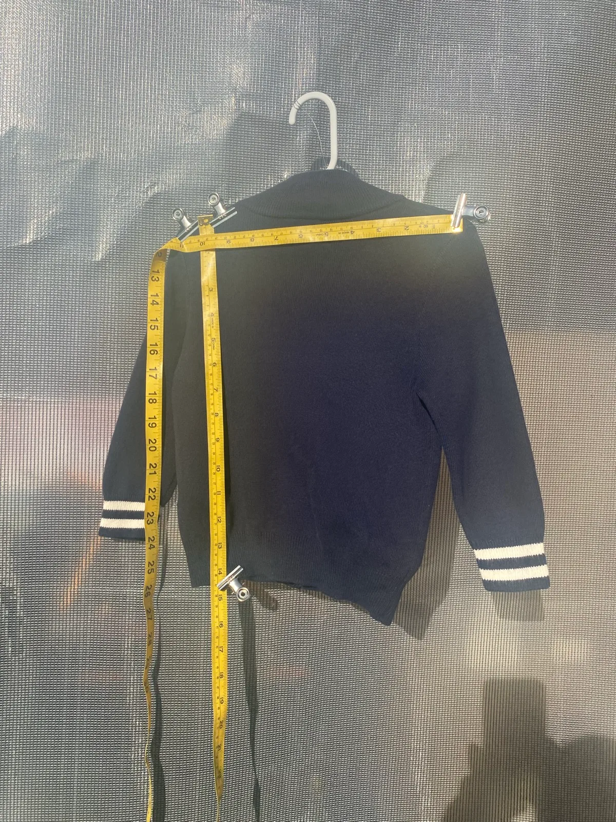 Polo Ralph Lauren Boys full zip knit jumper Navy logo mock neck 2-3 years – photo 6