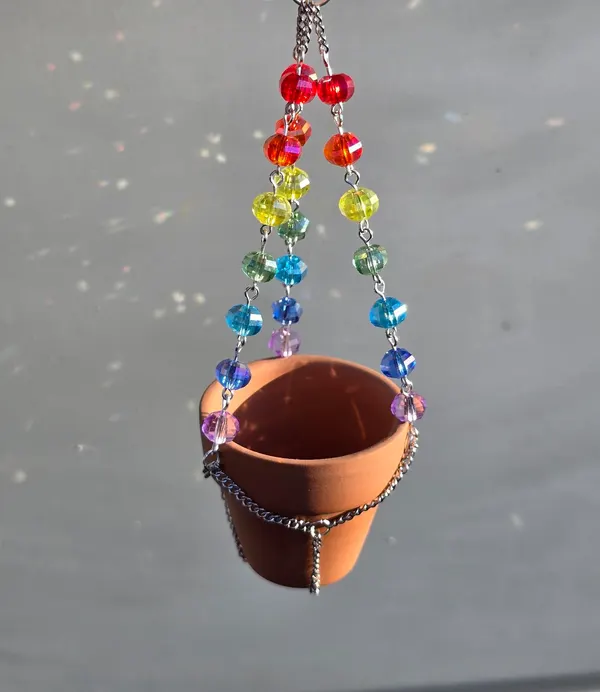 Handmade hanging pot