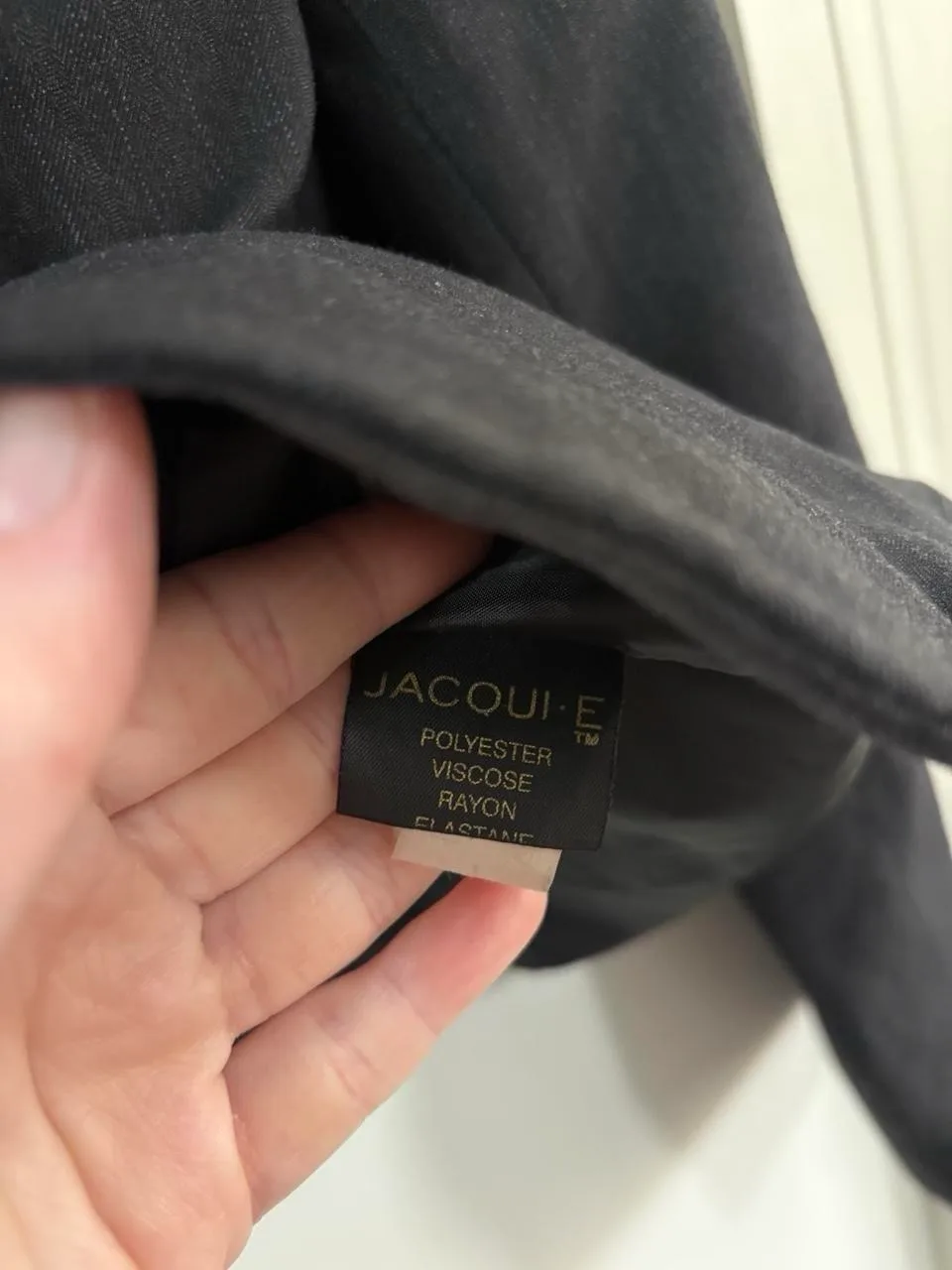 Vintage Jacqui E Black Pinstripe Tailored Blazer Jacket 90s – photo 6