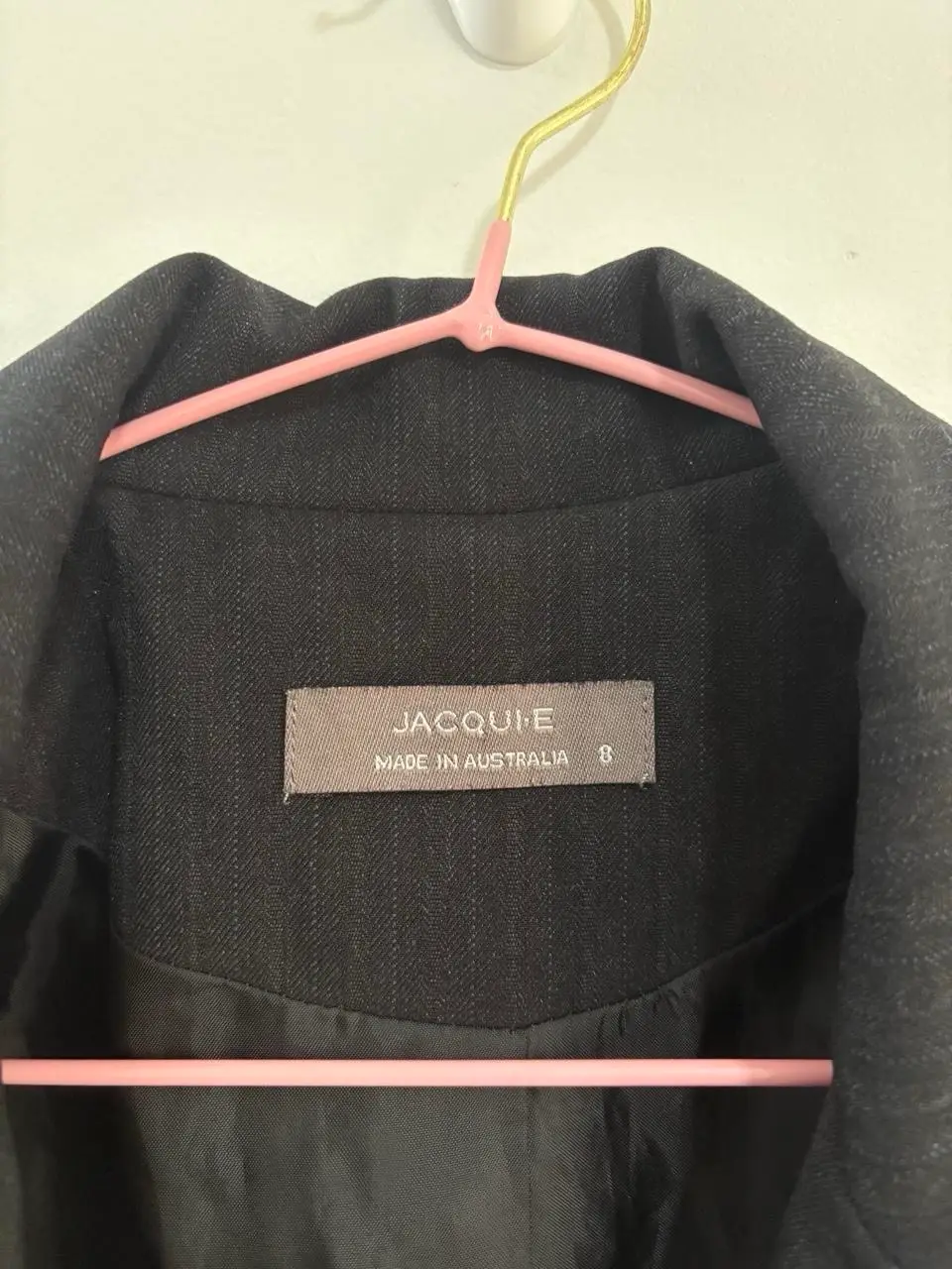 Vintage Jacqui E Black Pinstripe Tailored Blazer Jacket 90s – photo 5