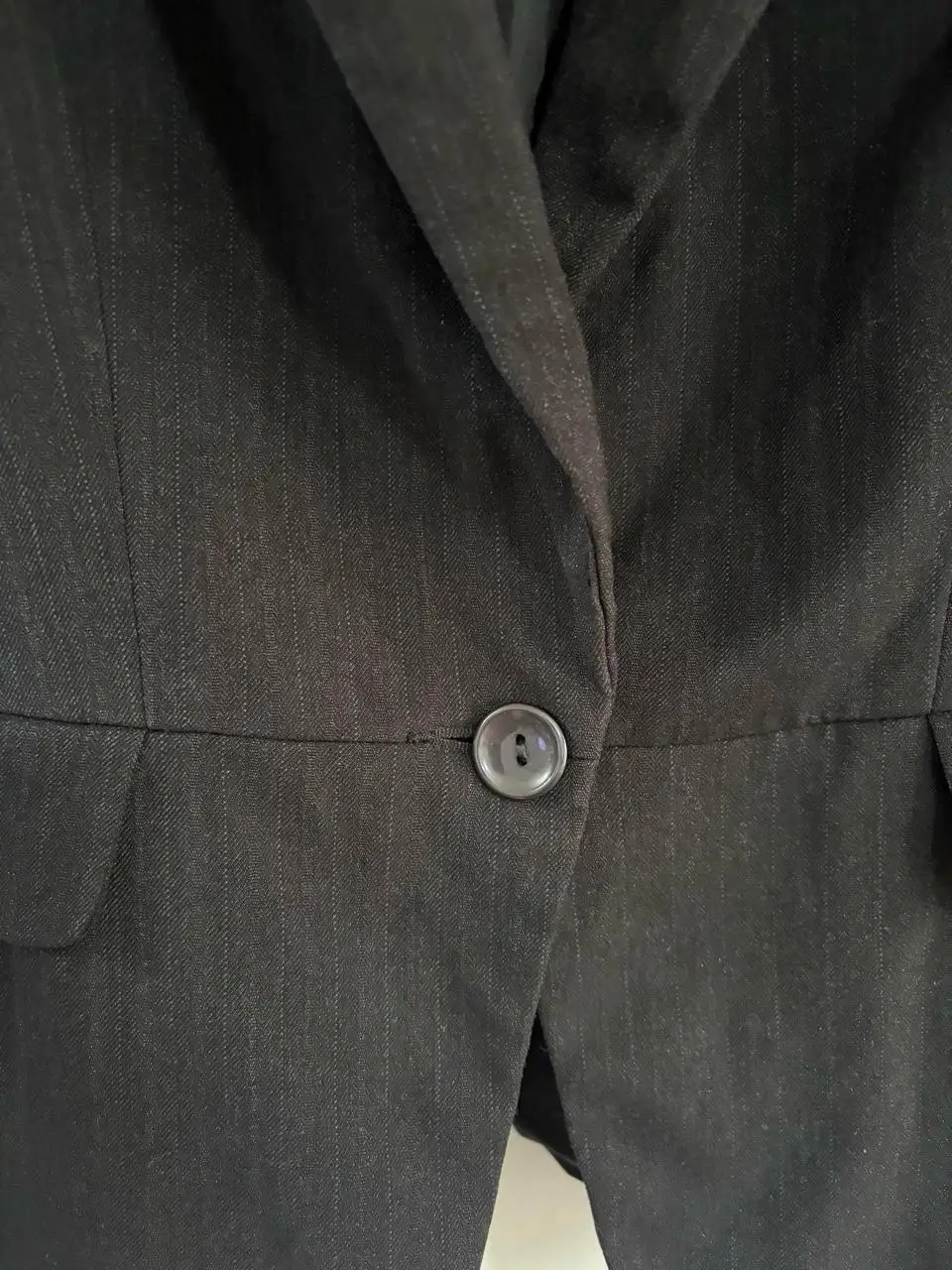 Vintage Jacqui E Black Pinstripe Tailored Blazer Jacket 90s – photo 4
