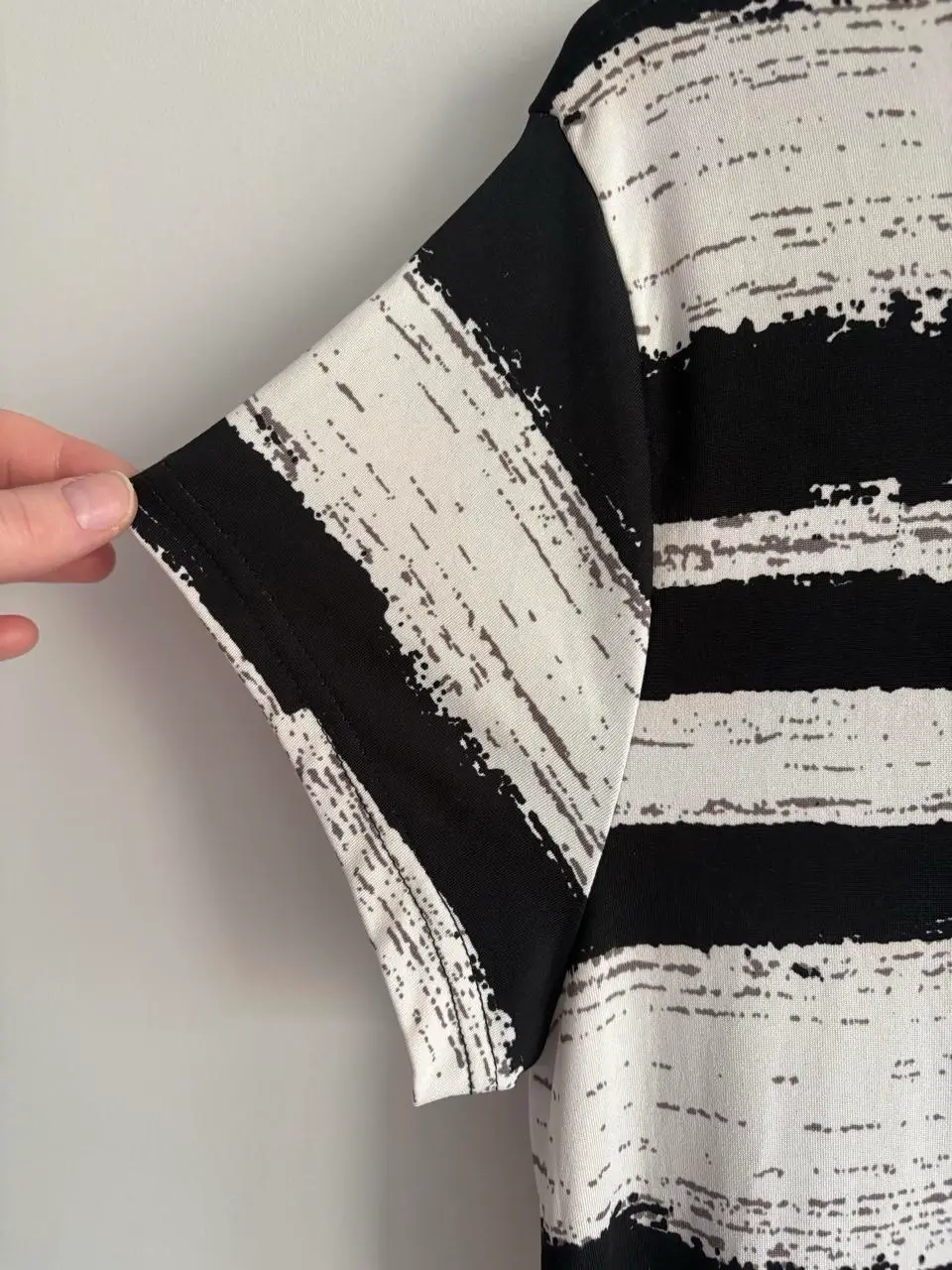 ICE Fashion Black & White Stripe Short Sleeve Round Neck Shift Dress XXL – photo 4
