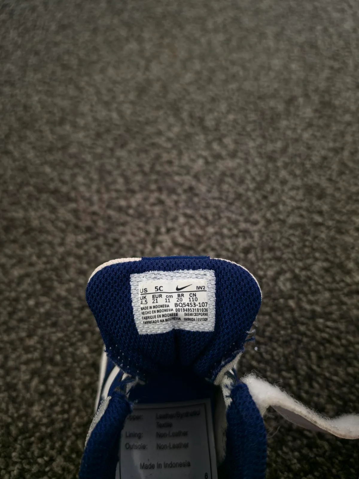 Nike Court Borough Low 2 TDV Kids Sneakers - Blue/White — photo 9