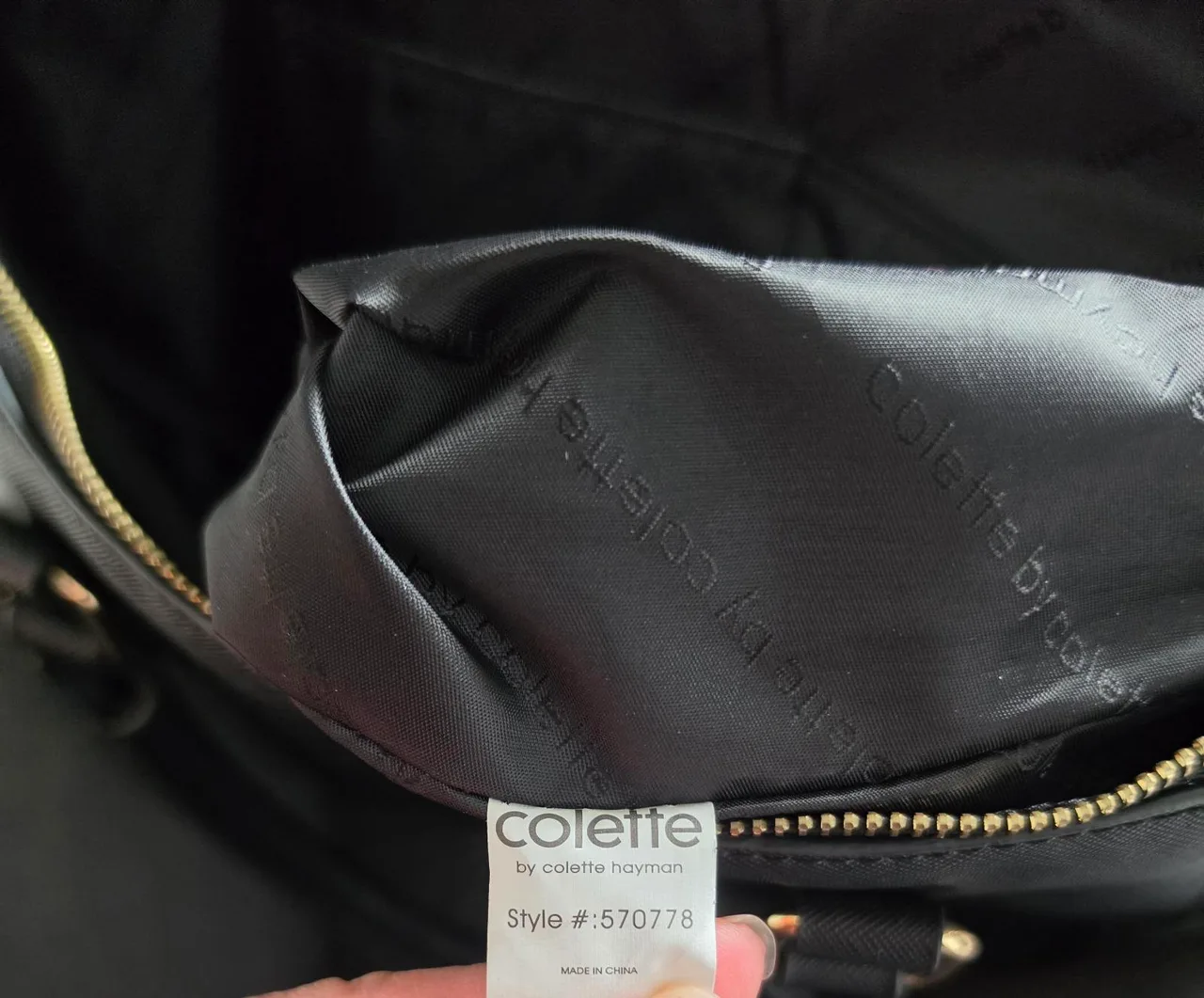 Colette by Colette Hayman Black Geometric Textured Tote Bag — photo 12