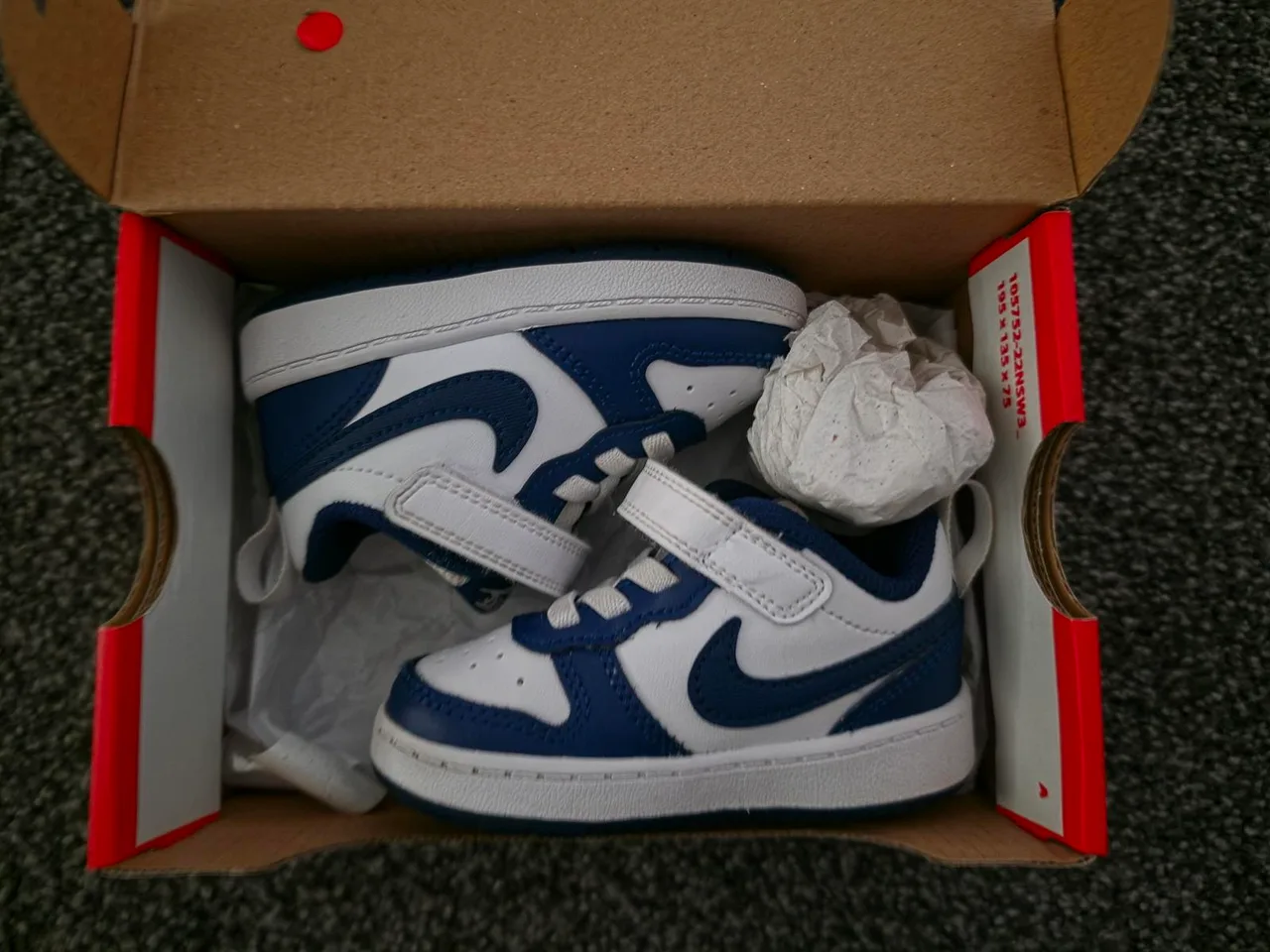 Nike Court Borough Low 2 TDV Kids Sneakers - Blue/White — photo 3