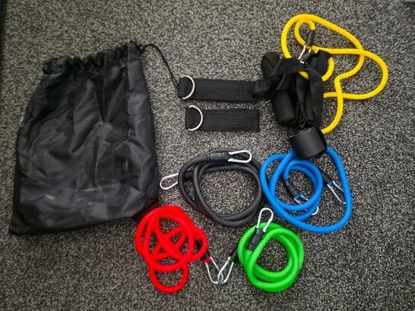 Resistance Band Set with Handles & Carry Bag