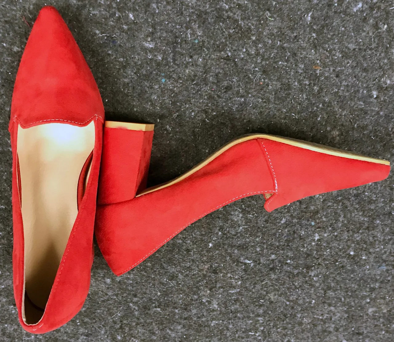 Brand New Red Suede Pumps 3" Heel AU8 / EU39 — photo 10