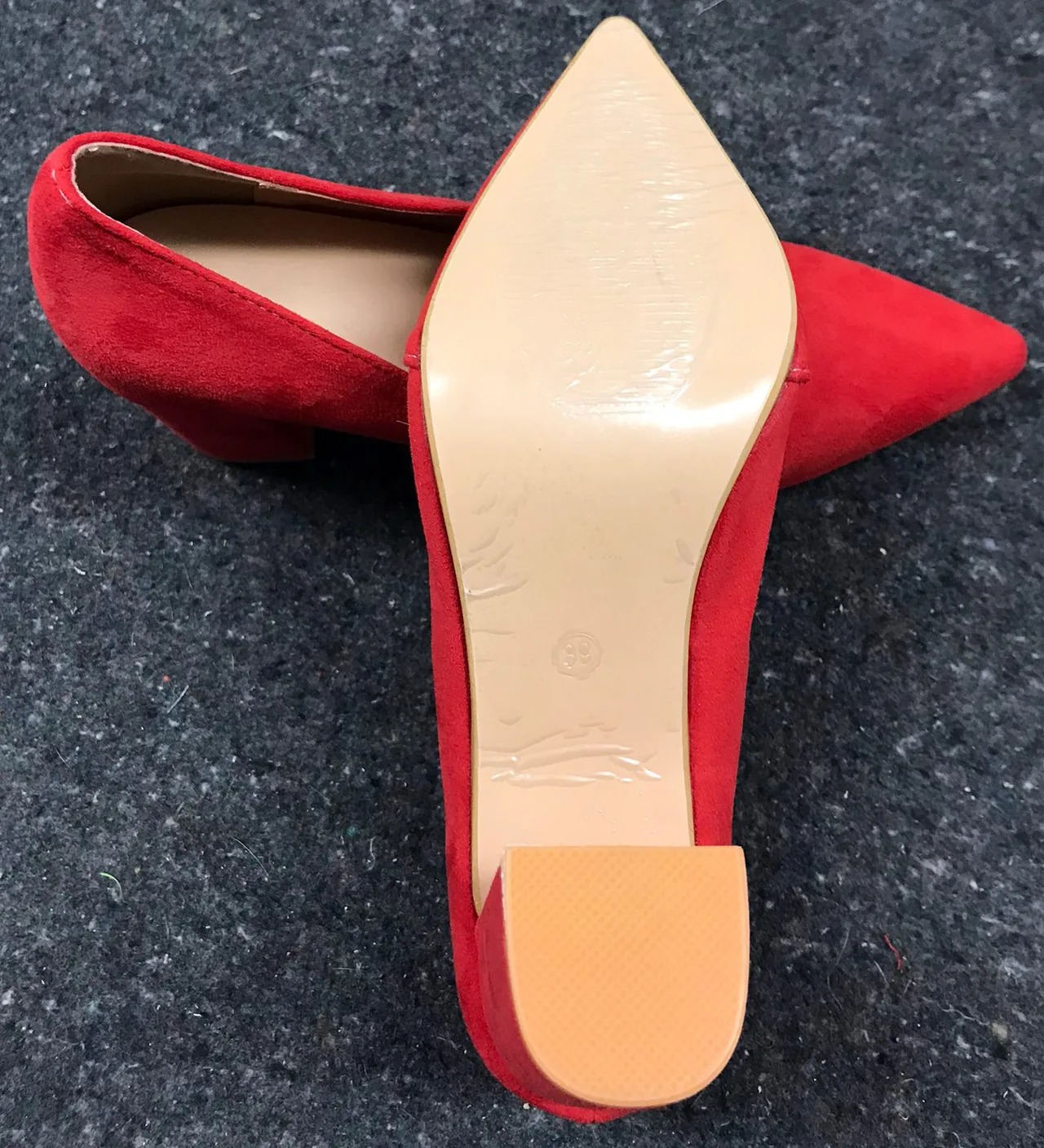 Brand New Red Suede Pumps 3" Heel AU8 / EU39 — photo 3
