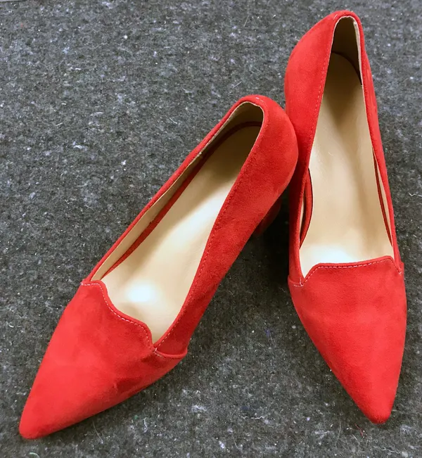 Brand New Red Suede Pumps 3" Heel AU8 / EU39