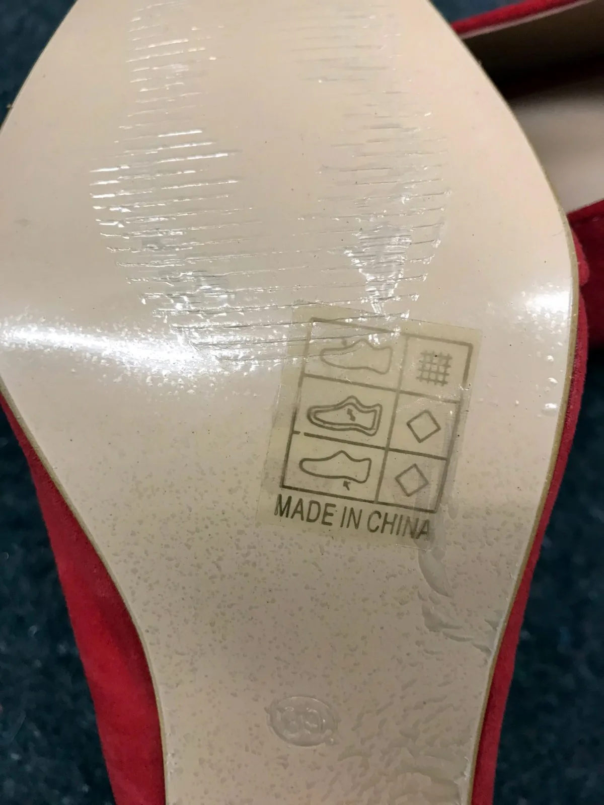 Brand New Red Suede Pumps 3" Heel AU8 / EU39 — photo 4