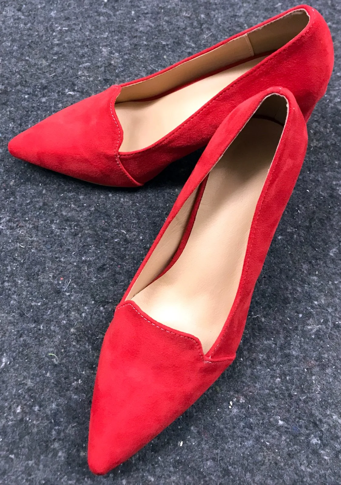 Brand New Red Suede Pumps 3" Heel AU8 / EU39 — photo 2