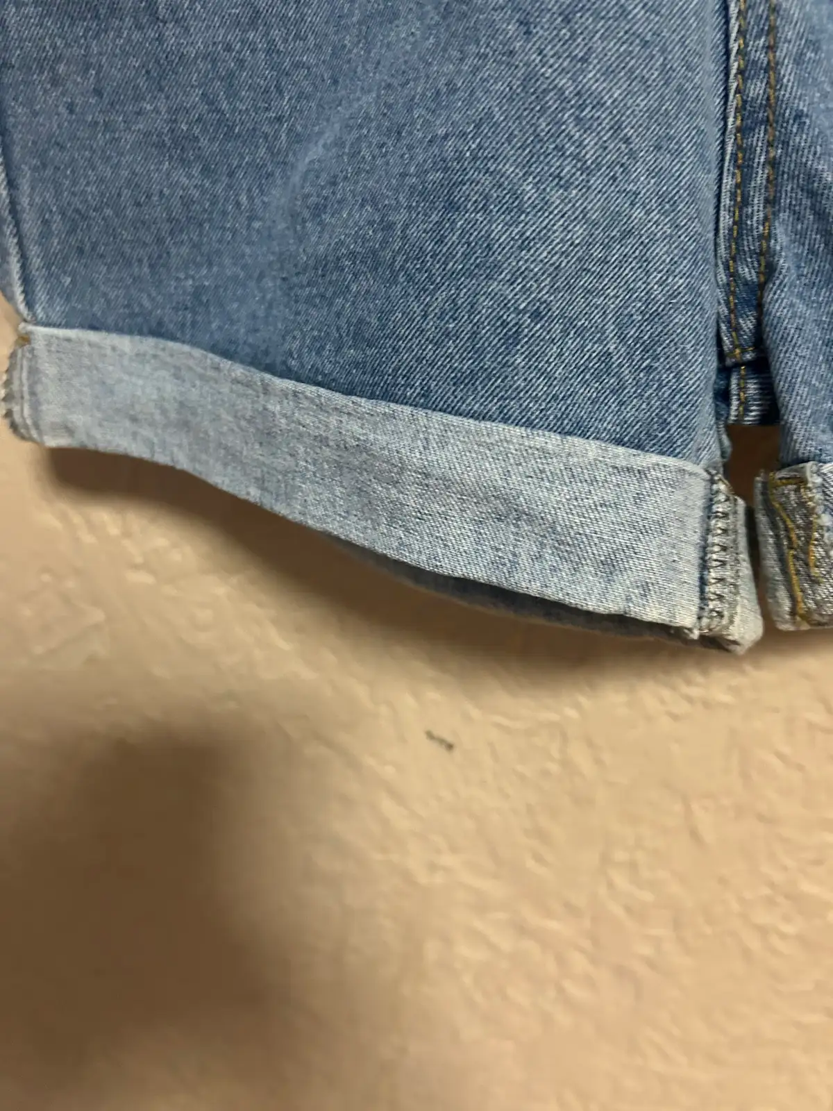 Boohoo blue denim cuffed shorts – photo 2