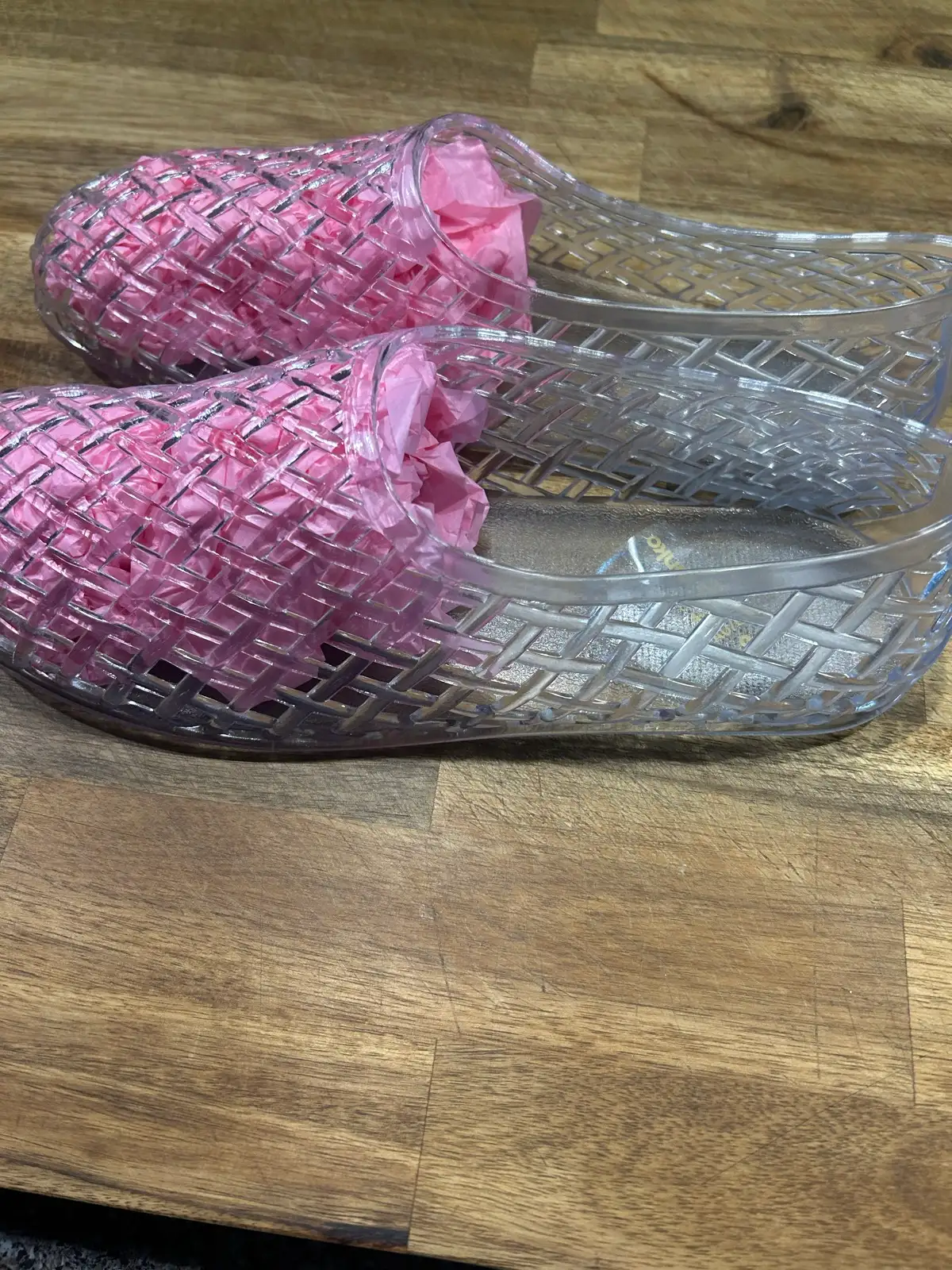 Women’s clear woven plastic flats – photo 4