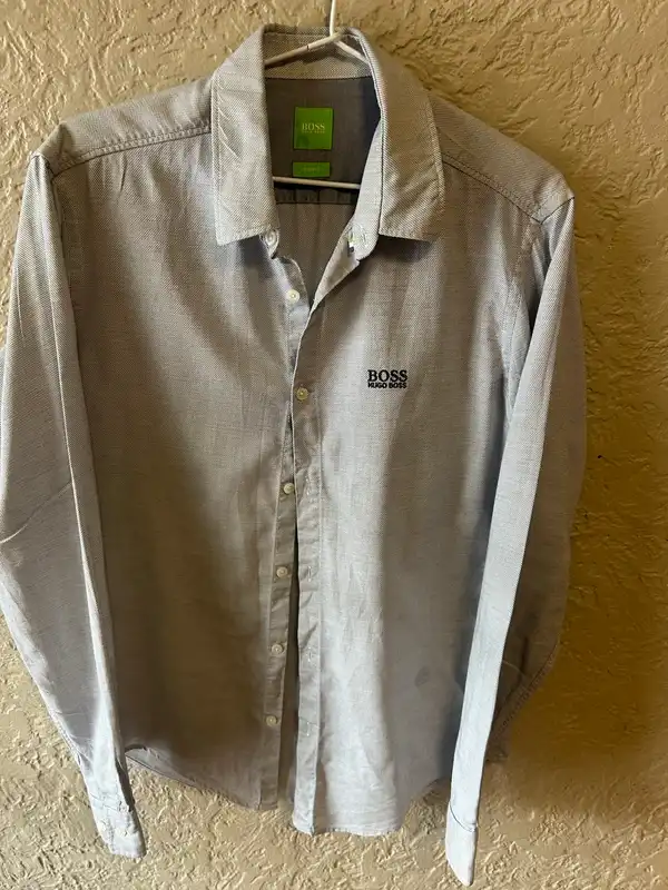 Men’s Hugo boss grey long sleeve shirt