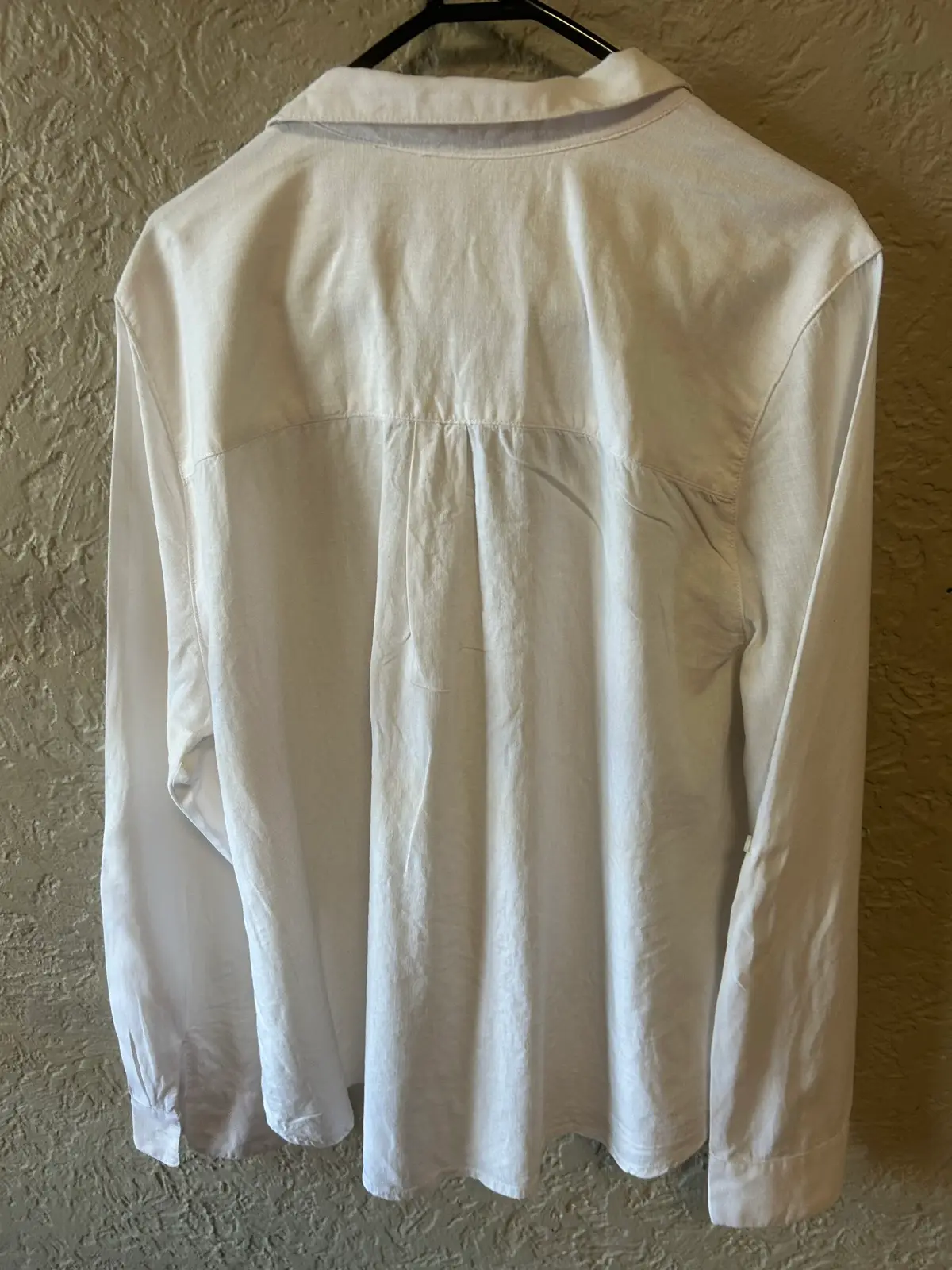 & Me white linen blend collared shirt – photo 3