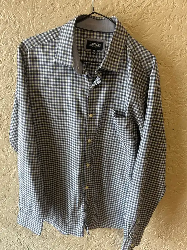 Men’s gazman checkered long sleeve shirt