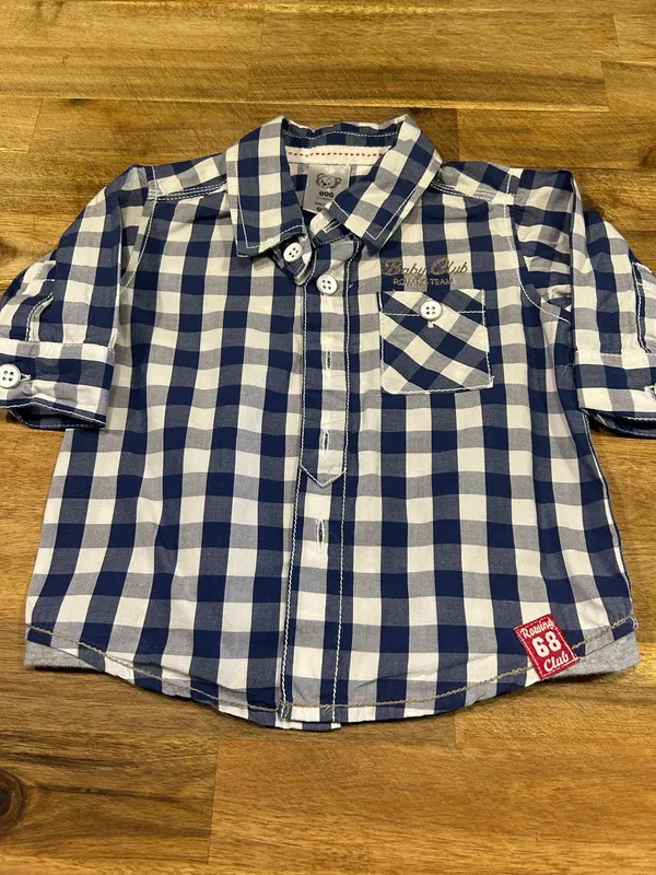 Baby boys target  blue/white check shirts