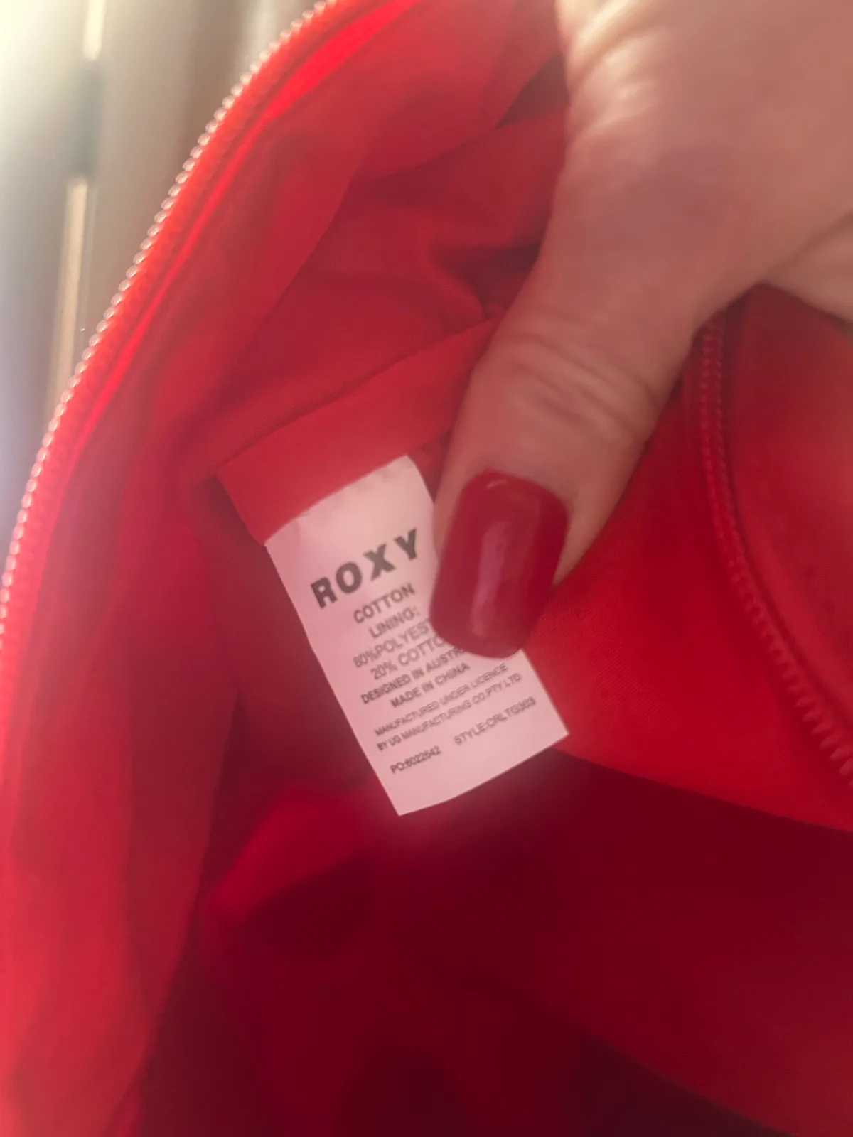 Roxy red/white polka dot tote/shoulder bag – photo 6