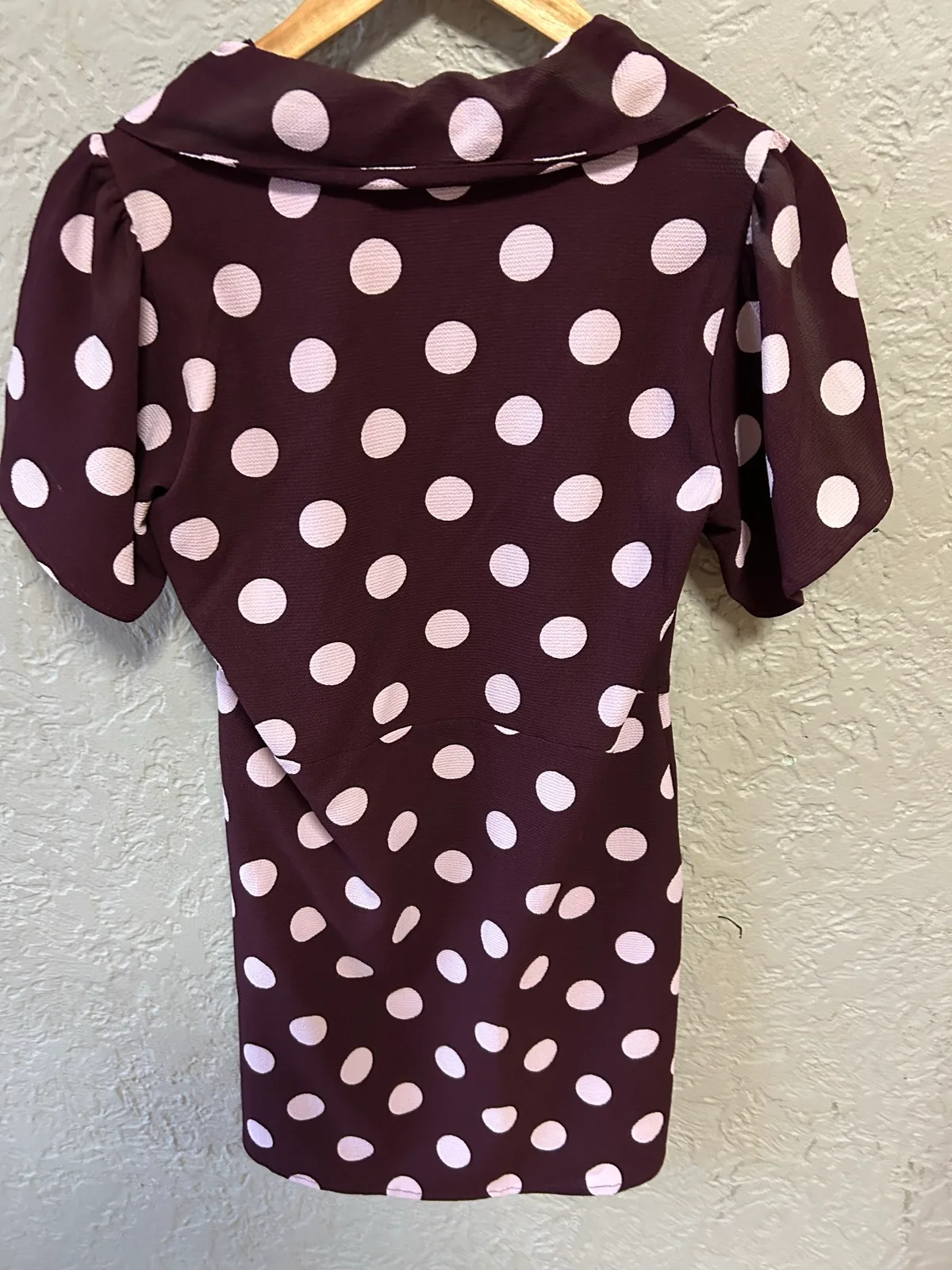 Vero moda purple/white polka dots casual dress — photo 4