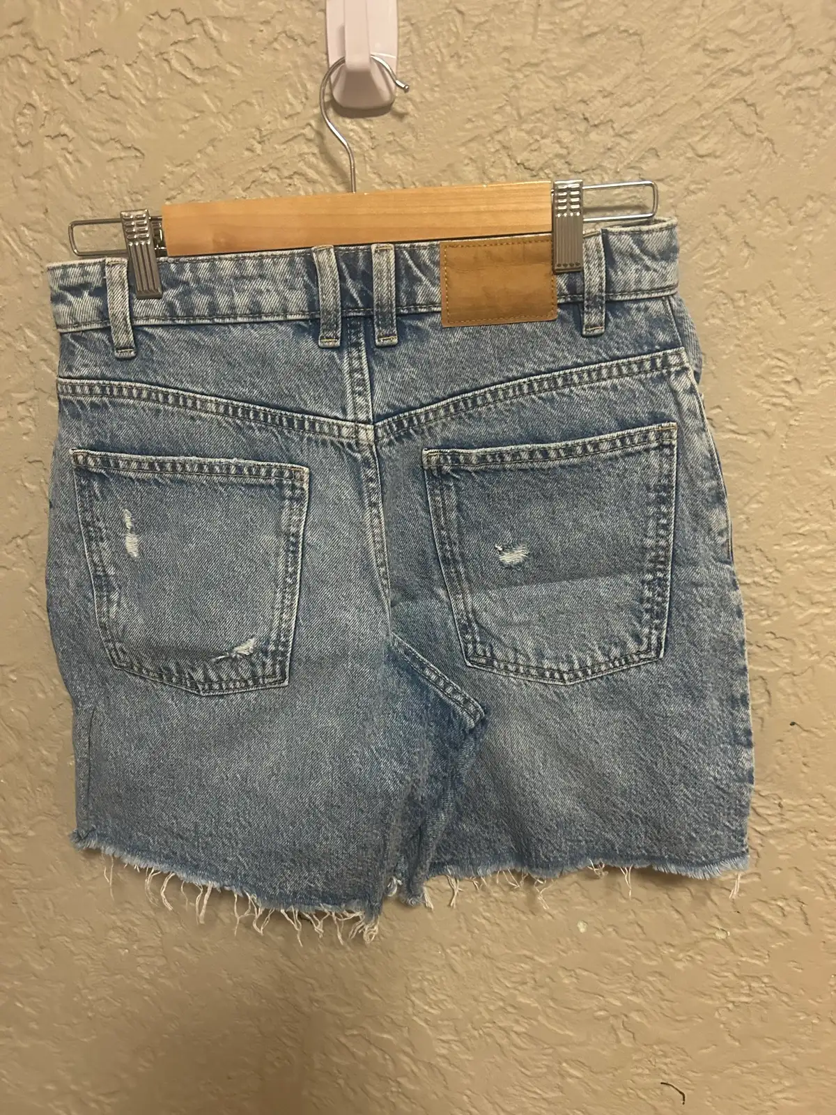 Cotton on blue denim cutoff shorts – photo 4