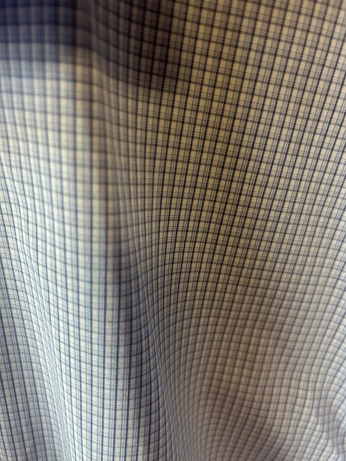 Men’s blue/white checked long sleeve shirt – photo 3
