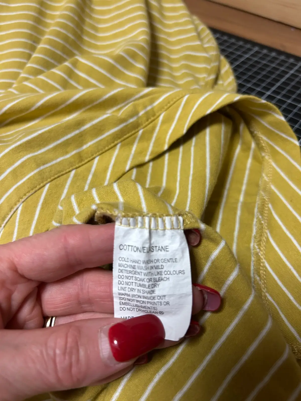 One ten willow mustard/white striped top – photo 6