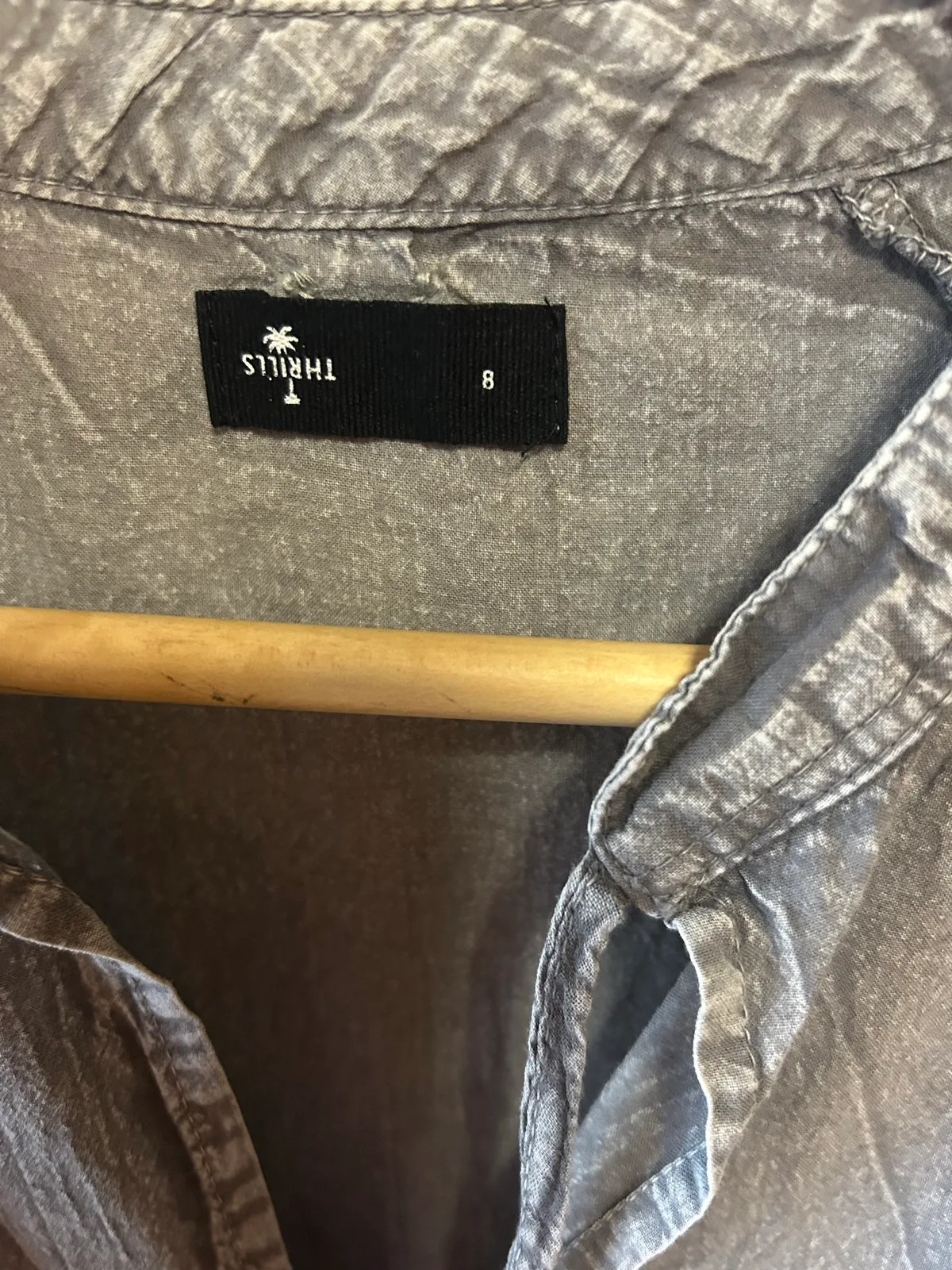 Thrills light grey chambray smock dress – photo 2