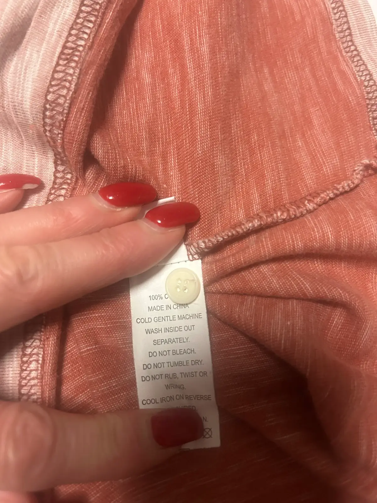 Men’s Jeanswest pink long sleeve Henley – photo 5