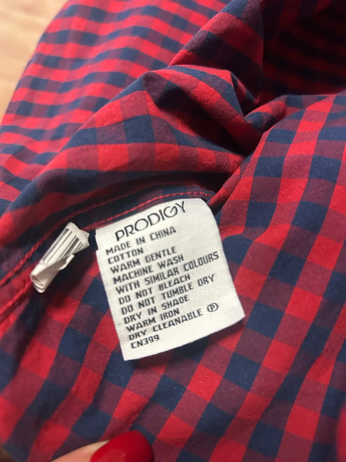 Men’s red/black checkered shirt – photo 5
