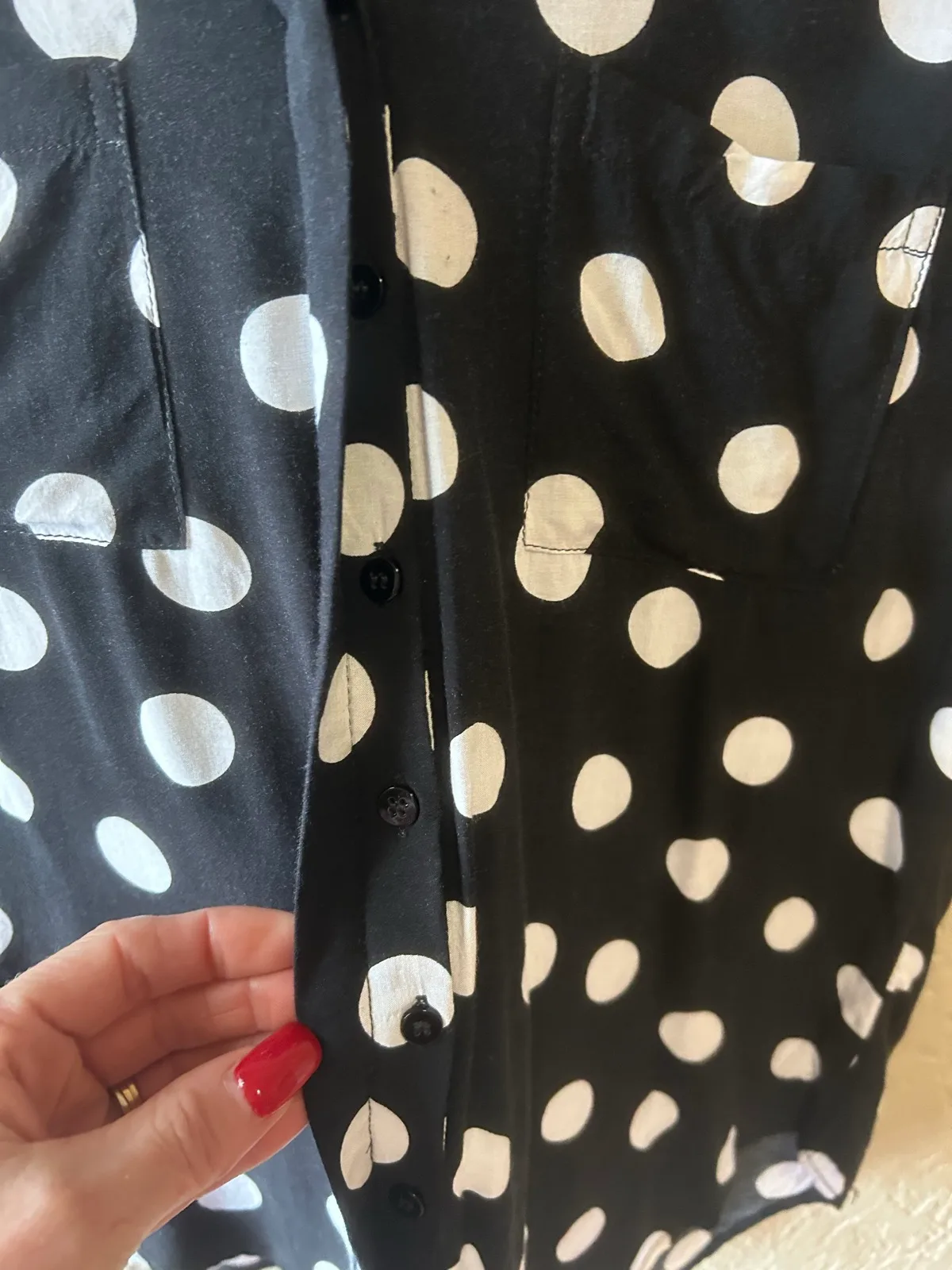 Now black/white polka dot blouse – photo 2