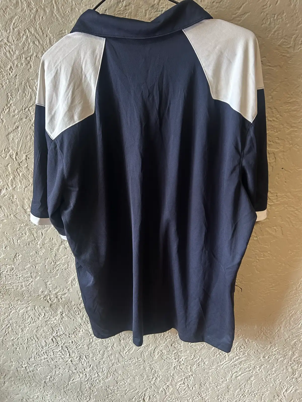 Men’s Bizcool navy/white color block polo – photo 3