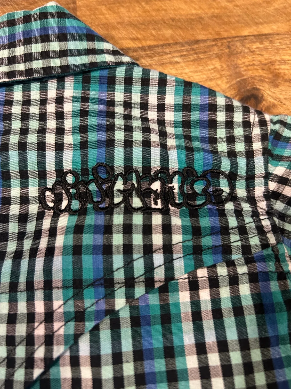 Mini mango blue/green baby boy shirt – photo 5