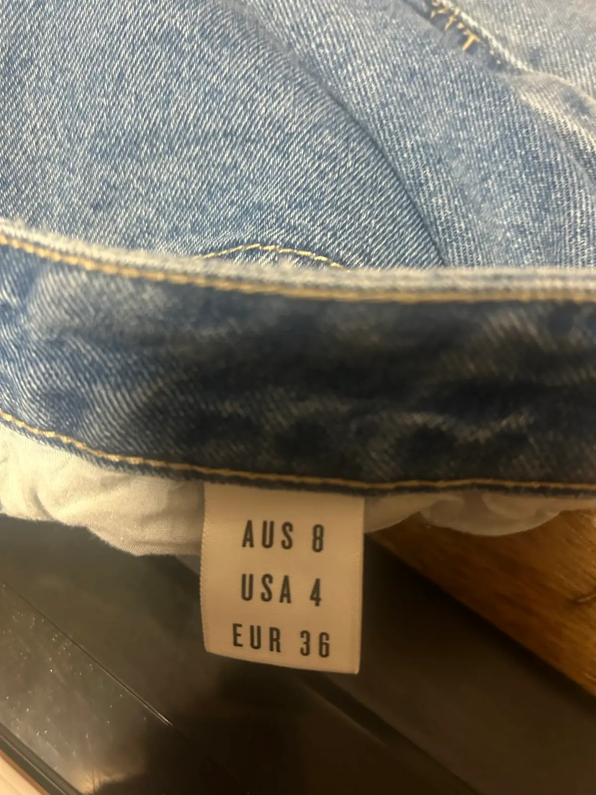 Cotton on blue denim mini skirt – photo 5