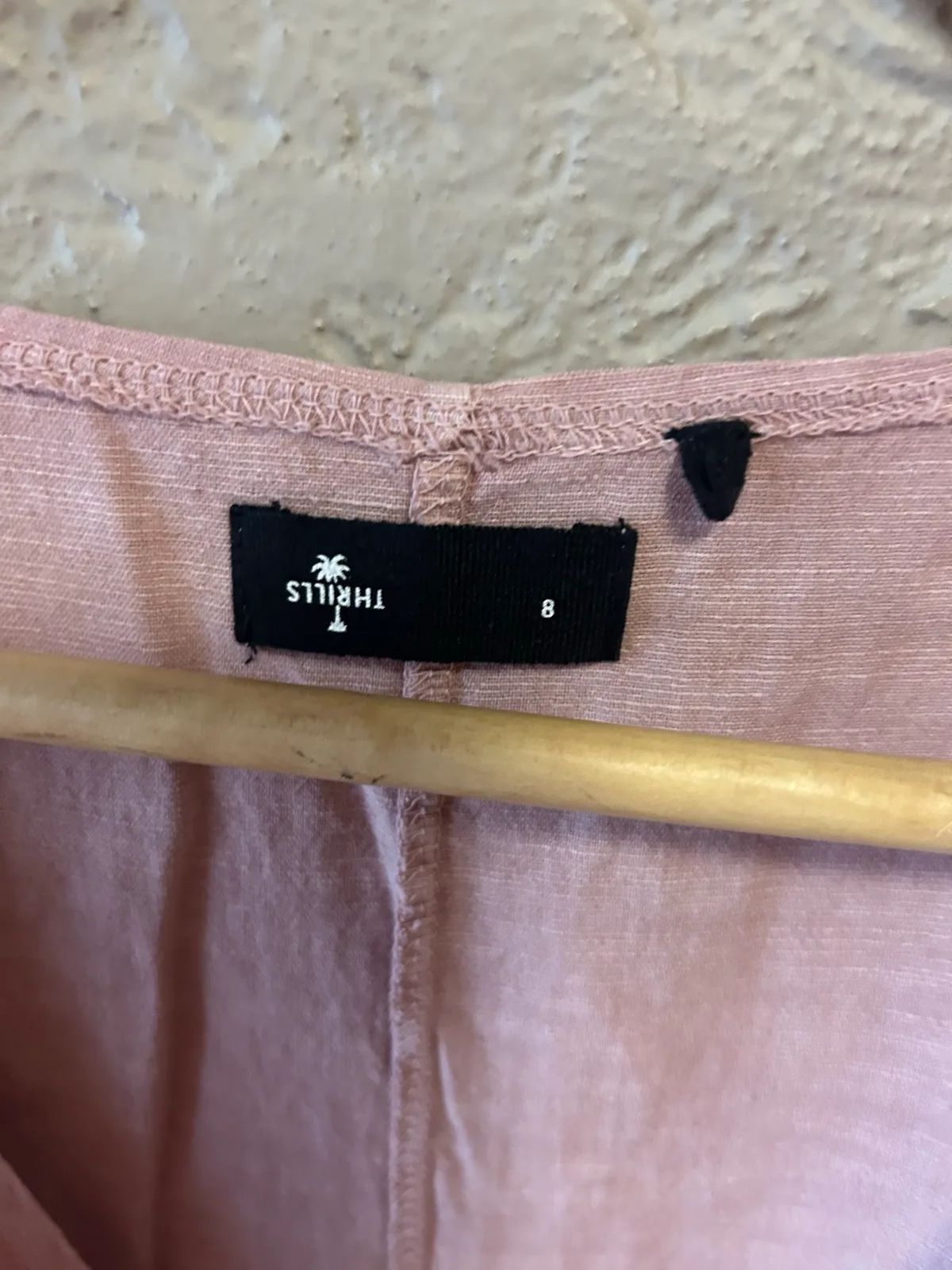 Thrills pink linen short playsuit – photo 3