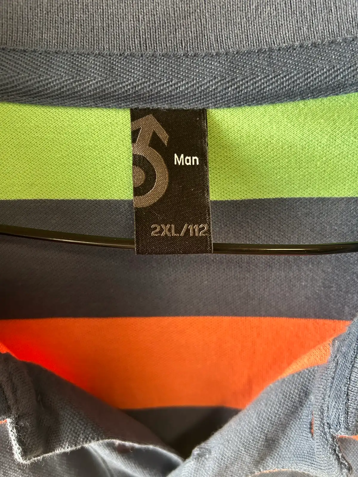 Men’s multicoloured polo shirt size 2XL – photo 2